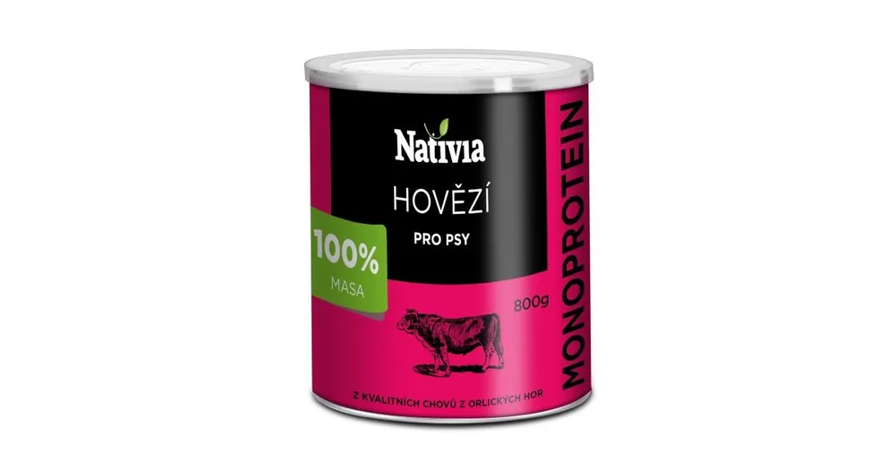 Odeslání Ihned Nativia Konzerva hovězí svalovina 800g