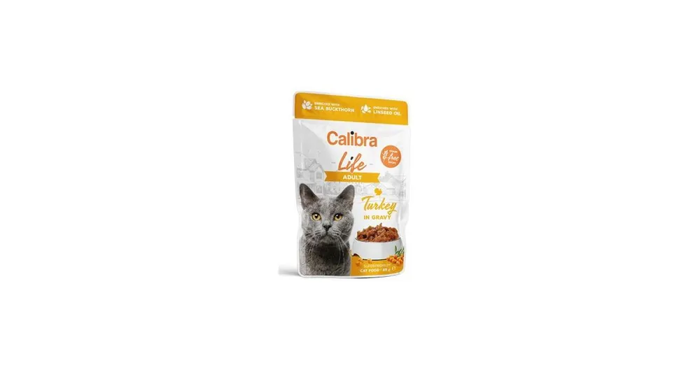 Calibra Cat Life kapsa Adult Turkey in gravy 85g Akční Cena