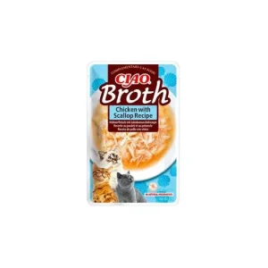 Churu Cat CIAO Broth Chicken with Scallop Recipe 40g Hit Sezóny