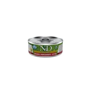 N&D CAT PRIME Kitten Chicken & Pomegranate 70g Finální Výprodej
