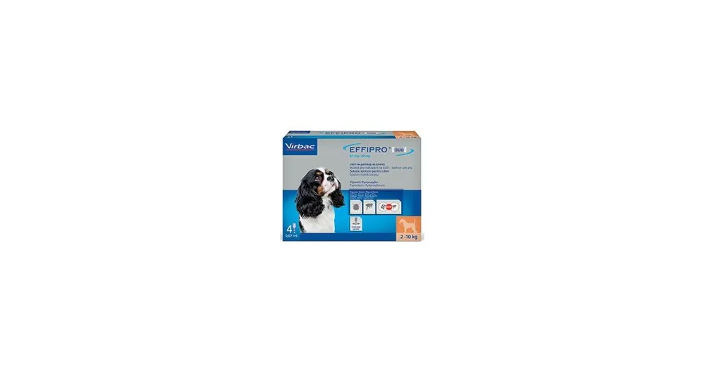 Nízká Cena Effipro DUO Dog S (2-10kg) 67/20 mg, 4x0,67ml