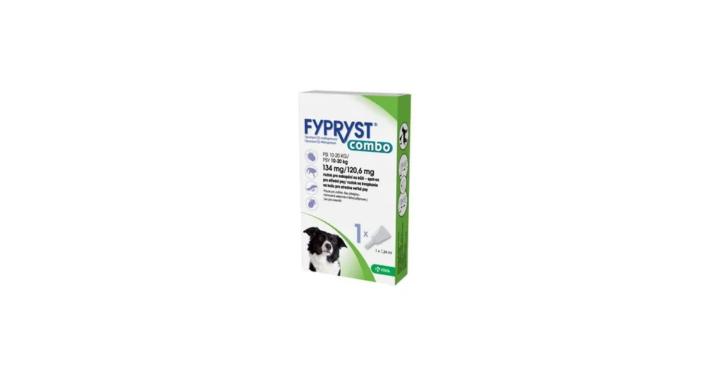 Fypryst combo spot-on 134/120,6mg pes střední 1 pip Oblíbený