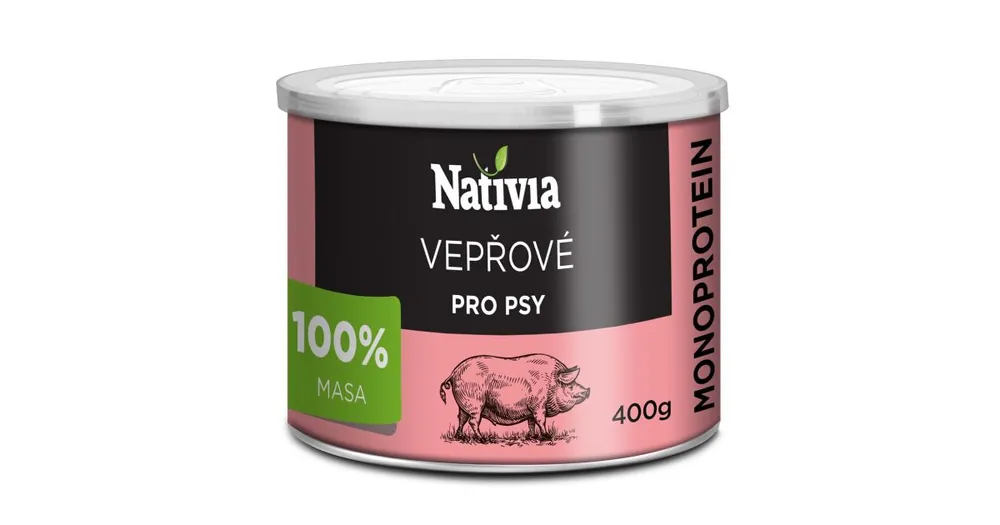 Odeslání Ihned Nativia Konzerva vepřová svalovina