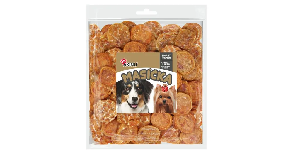 Tovární Cena Akinu Masíčka kuřecí chipsy pro psy 300g