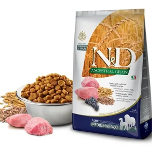 Cenová Bomba N&D Granule Low Grain Dog Adult M/L Lamb & Blueberry