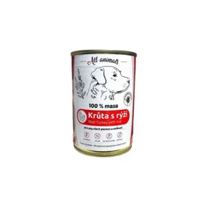 Expresní Doručení All Animals DOG Krůtí mleté s rýží 400g