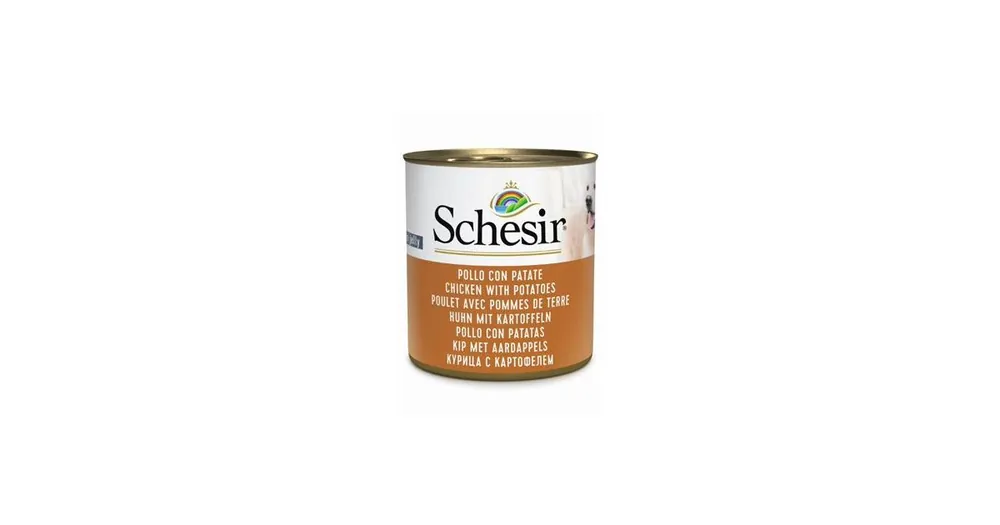 Levný Schesir Dog konz. Adult kuře/brambory 285g