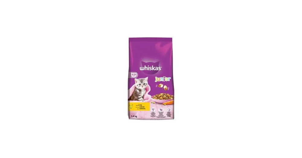 Sezónní Sleva Whiskas Dry Junior s kuřecím 1,4kg