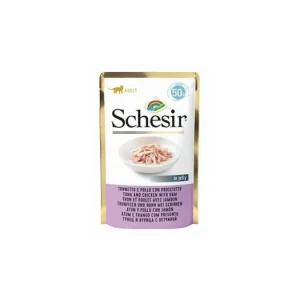 Schesir Cat kapsa Adult tuňák/kuře/šunka 50G Akční Nabídka