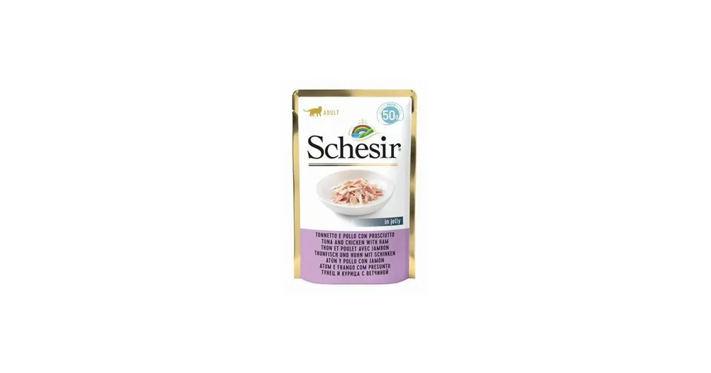 Schesir Cat kapsa Adult tuňák/kuře/šunka 50G Akční Nabídka