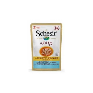 Sezónní Sleva Schesir Cat kapsa Adult Soup tuňák/dýně 85g