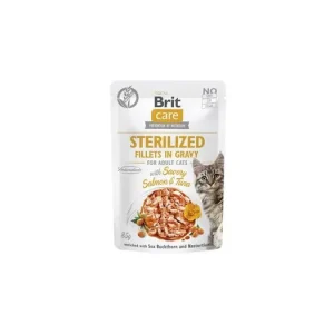 Brit Care Cat Fillets in Gravy Steril. Salmon&Tuna 85g Nízká Cena