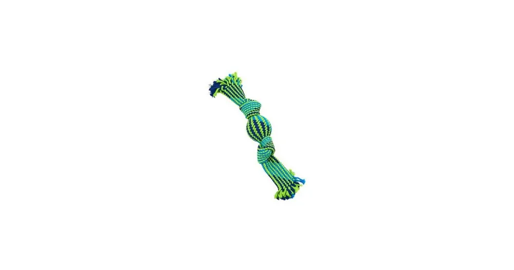 Dokud Zásoby Vydrží Hračka pes BUSTER Pískací lano, modrá/zelená, 35cm, M