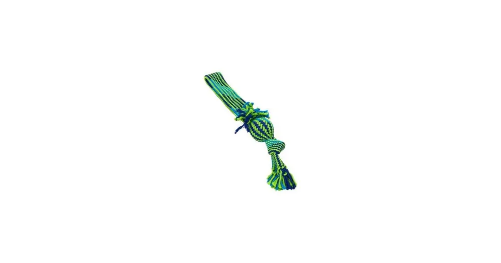 Pouze Dnes Hračka pes BUSTER Přetahovadlo s balonkem mod/zel 37cm