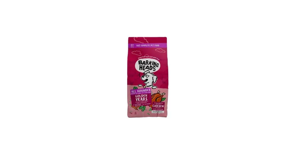 Omezená Nabídka BARKING HEADS All Hounder Golden Years Chicken 12kg