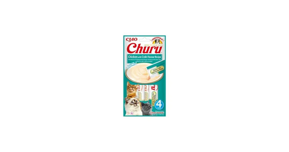 Výprodej Churu Cat Chicken with Crab Flavour Recipe 4x14g