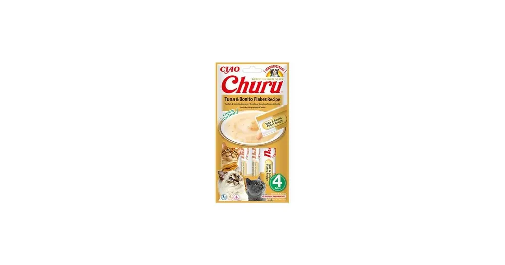 Víkendová Akce Churu Cat Tuna & Bonito Flakes Recipe 4x14g