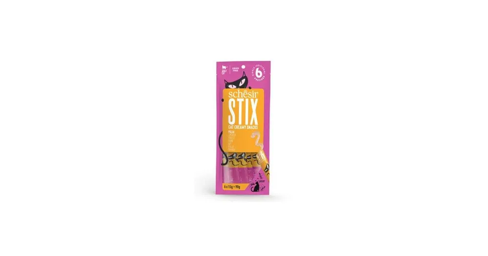 Cenová Bomba Schesir Cat pochoutka Stix Liquid Snack kuře 6x15g
