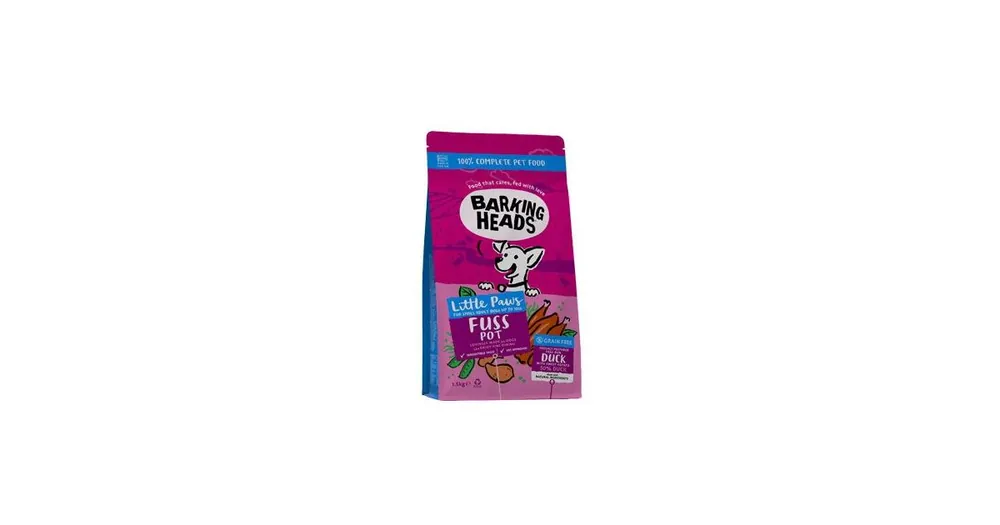 Aktuální BARKING HEADS Little Paws Fuss Pot Duck 1,5kg