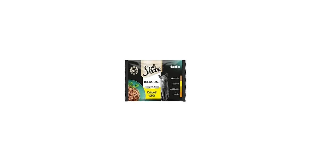 Sheba kapsa Drůbeží výběr v želé 4x85g Akční Nabídka