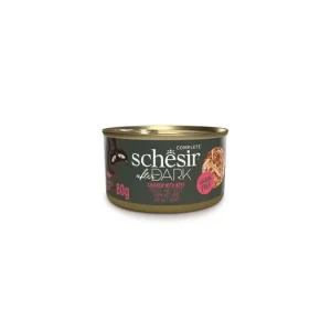 Originální Schesir Cat konz. After Dark Wholefood kuře/hovězí 80g