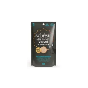 Rychlé Dodání Schesir Cat kapsa After Dark Velv.Mousse kuře/vejce80g