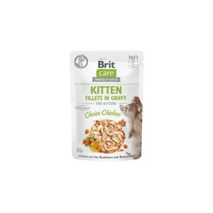 Brit Care Cat Fillets in Gravy Kitten Choi.Chicken 85g Expresní Doručení
