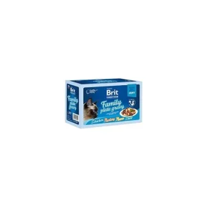 Bezpečná Platba Brit Premium Cat D Fillets in Gravy Family Plate 1020g