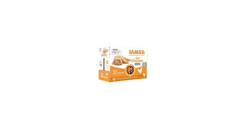 Originální Iams Cat Kitten kuře v omáčce multipack 12x85g