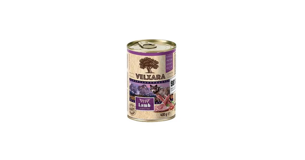 Sleva Velxara Paté Dog Adult Lamb 400g