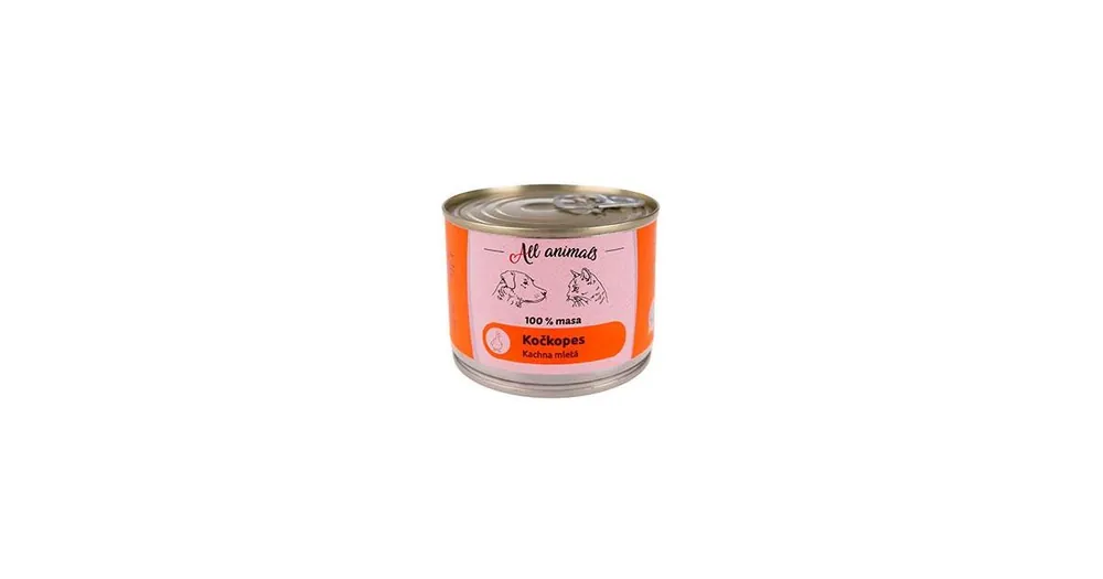Levný All Animals kočkopes Kachna mletá 200g