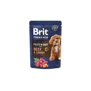 Aktuální Brit Premium Dog Fillets Gravy Beef&Carrot 85g