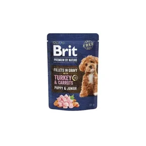 Brit Premium Dog Puppy Fillets Gravy Turkey&Carrots85g Omezená Nabídka
