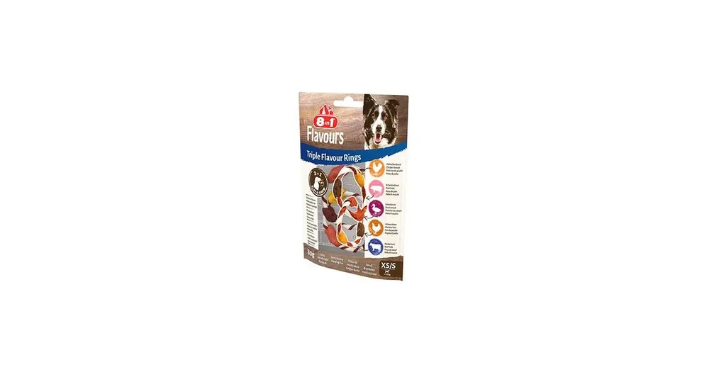 Pochoutka 8in1 Triple Flavour Rings XS/S 80g Nejprodávanější