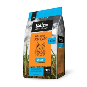 Rychlé Dodání Nativia Cat Adult FISH&RICE 1,8 kg