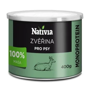 Nativia konzerva zvěřinová 400 g Sezónní Sleva