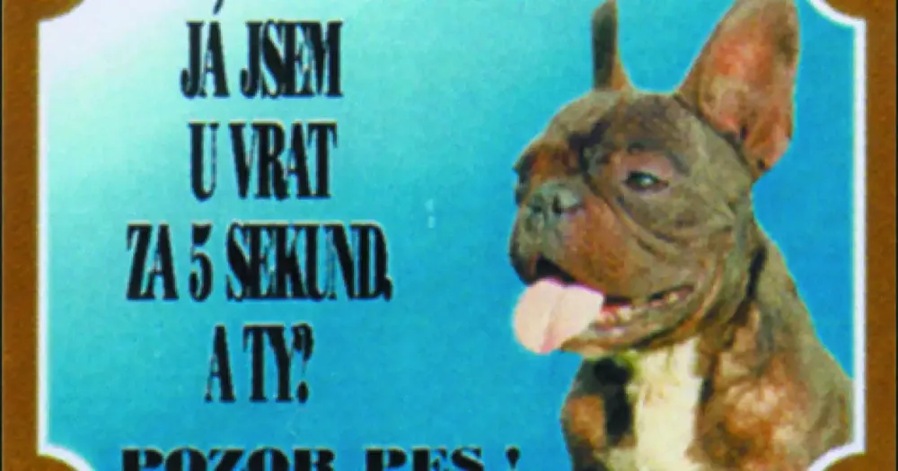 Tabulka Dafiko francouzský buldog tmavý Zlevněný