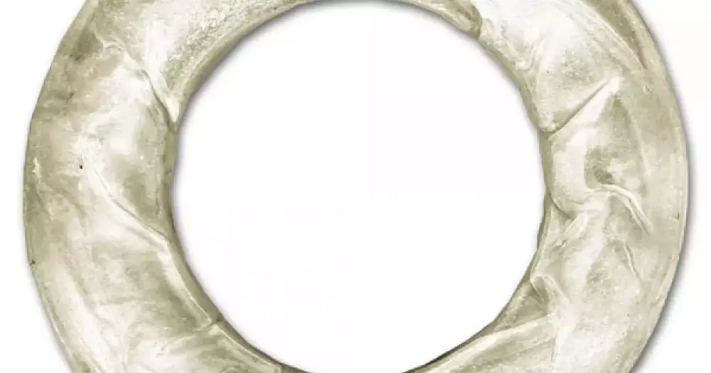 Kroužek žvýkací bílý, 7,5 cm Oblíbený