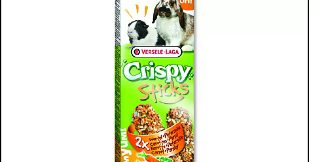 Tyčinky Versele-Laga Crispy králík a morče, s mrkví a petrželkou 110g 2ks Omezená Nabídka