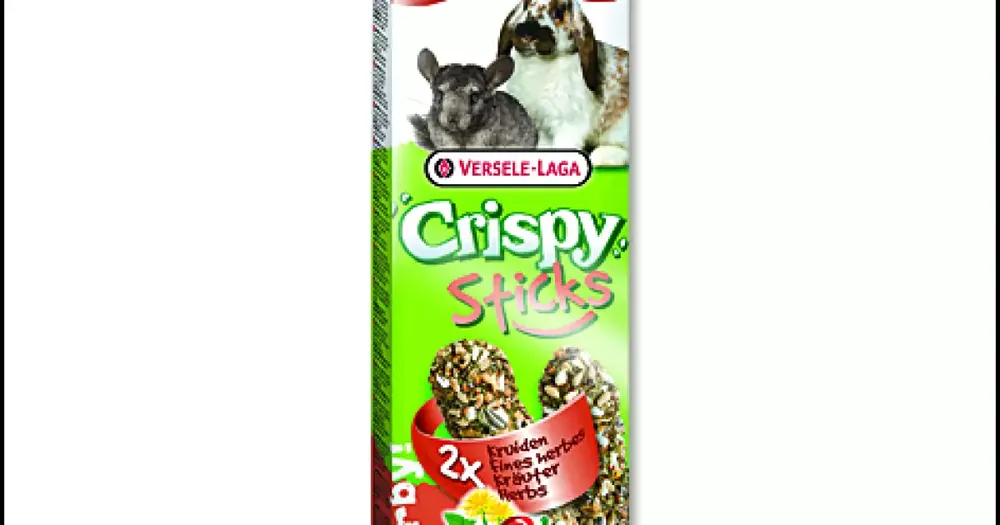 Tyčinky Versele-Laga Crispy králík a činčila, s bylinkami 110g 2ks Nejprodávanější