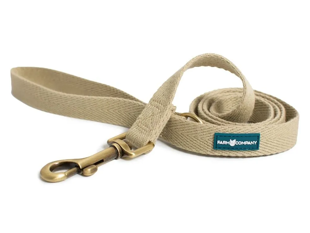 Farm Company ekologicky šetrné vodítko pro psy ze sojových vláken S/M 2cm/120cm krémová bílá Cenově Výhodný