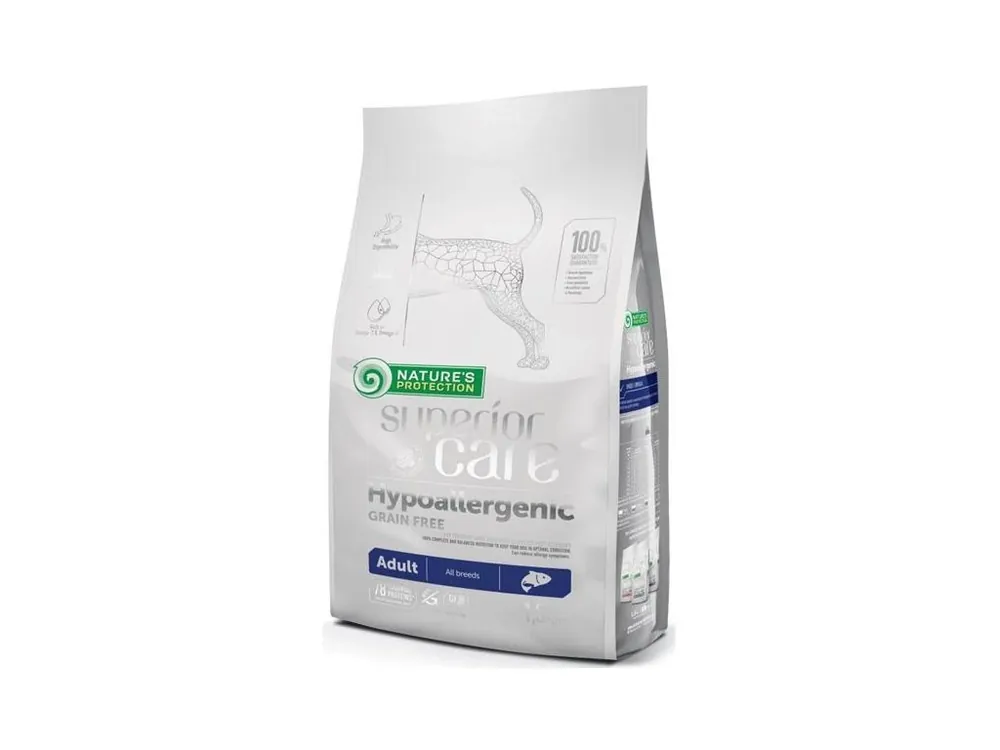 Nature‘s Protection Superior Care Dog Dry Hypoallergenic Adult Grain Free Salmon 1,5 kg Tovární Cena