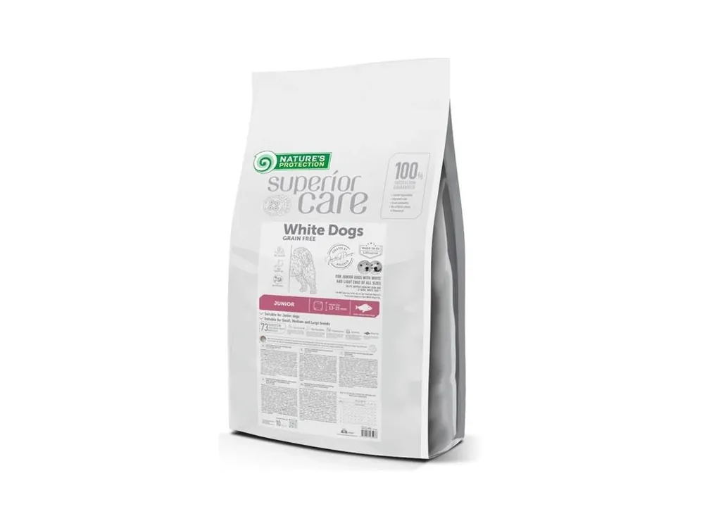 Nature‘s Protection Superior Care Dog Dry White Dogs Junior Grain Free White Fish 10 kg Objednat Nyní