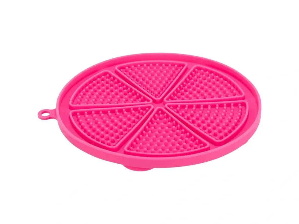 Lick´n´Snack KRUH s přísavkami - podložka k pomalému krmení, 18 cm, TPR/plast, růžová Koupit Online