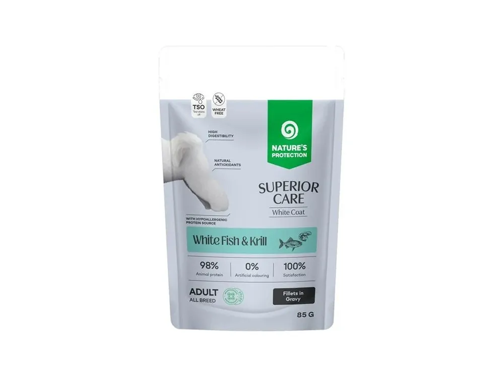 Nature‘s Protection Superior Care Dog kapsička Adult White Dogs White Fish/Krill 85 g Značkový