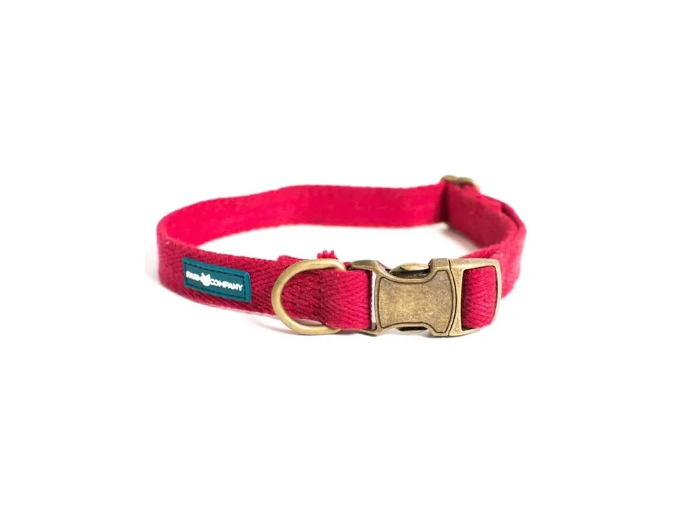 Farm Company ekologicky šetrný obojek pro psy ze sojových vláken 2cm/33-50cm červená Časově Omezené