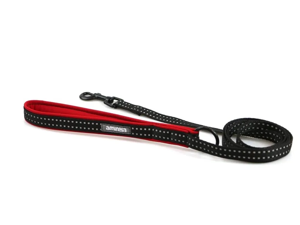 Tovární Cena Aminela jednoduché vodítko nepodšité Sport & City pro malá plemena 16mm/150cm, červená