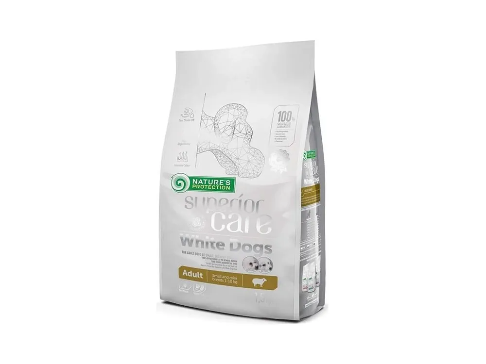 Levný Nature‘s Protection Superior Care Dog Dry White Dogs Adult Small Breeds Lamb 1,5 kg