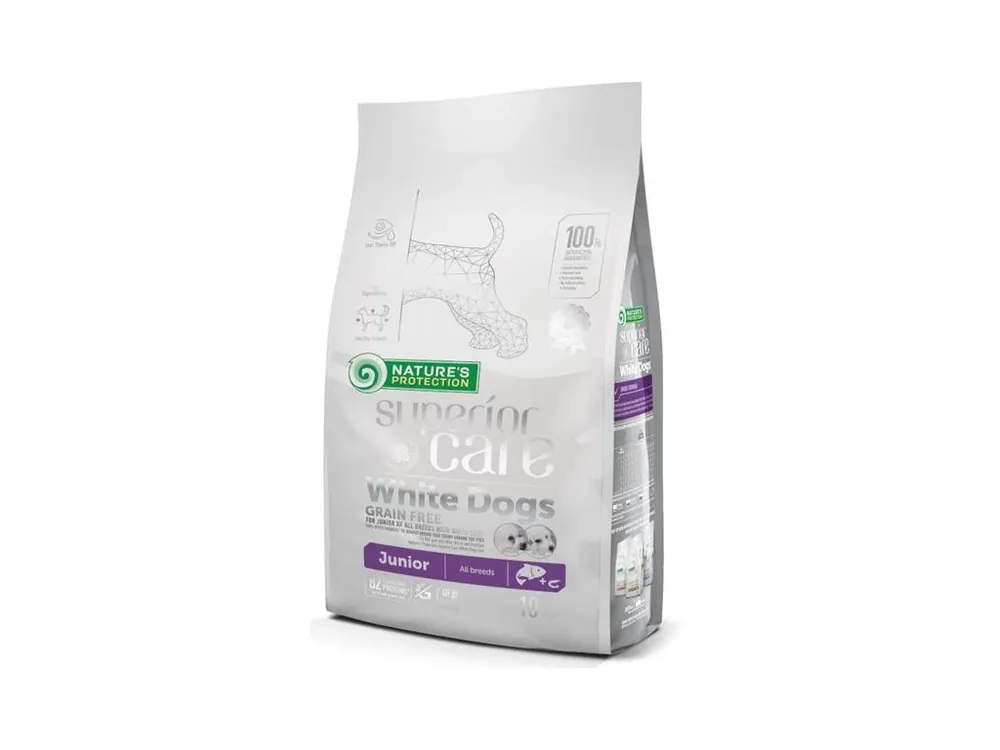 Ihned K Objednání Nature‘s Protection Superior Care Dog Dry White Dogs Junior Grain Free Salmon 10 kg