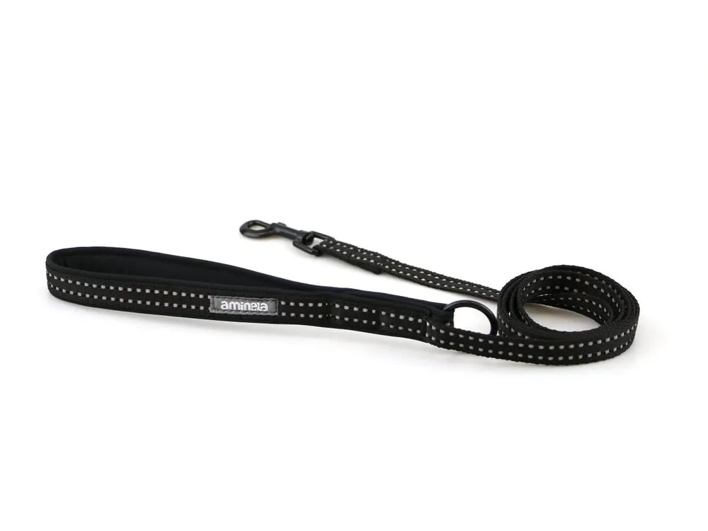 Sezónní Sleva Aminela jednoduché vodítko nepodšité Sport & City pro malá plemena 16mm/150cm, černá